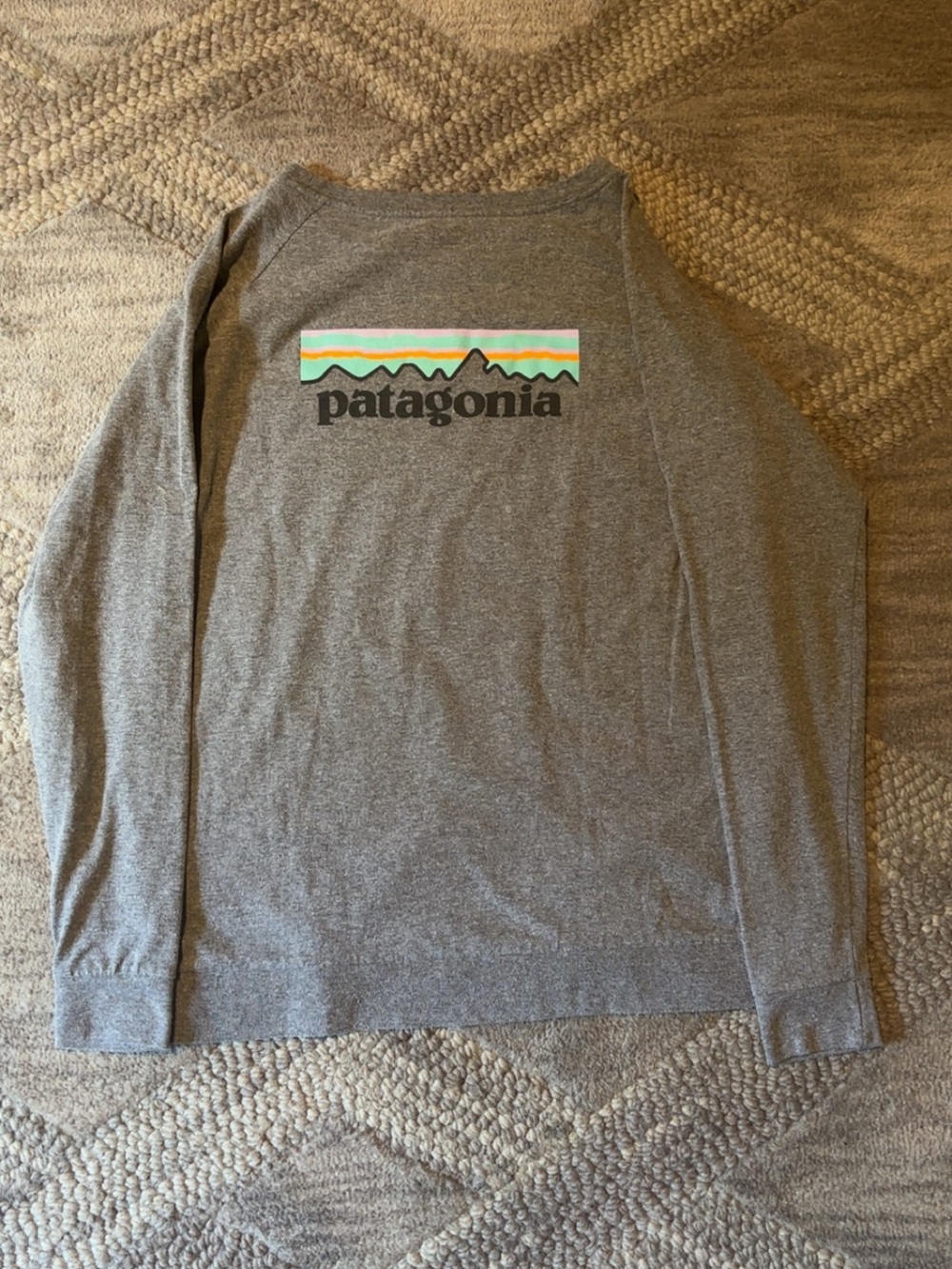 Patagonia Responsibili-Tee Long sleeve Multicolor Mountain Graphic Size M